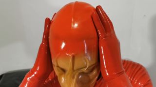 [GetFreeDays.com] Having Some Fun With My Red Breathplay Hood! latex ass porn-1