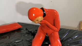 [GetFreeDays.com] Having Some Fun With My Red Breathplay Hood! latex ass porn-7