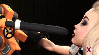 SciFi BDSM. Sex Android Fucks Hard A Hot Cuffed Hottie In Restraints.-6