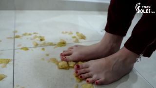 Fruit Crushing And POV Foot Licking (Trampling, Foot Feeding, Feet, Cze-3