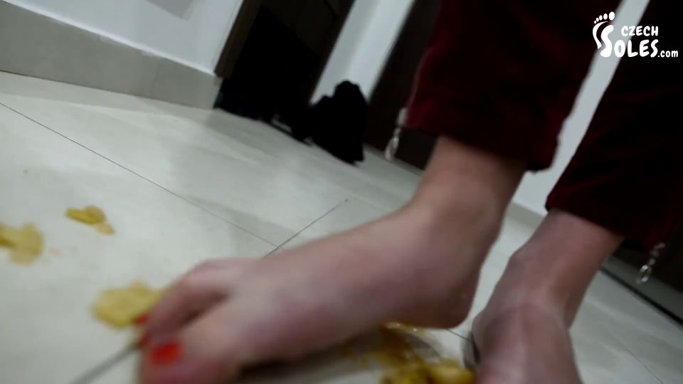 Fruit Crushing And POV Foot Licking (Trampling, Foot Feeding, Feet, Cze