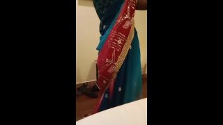 Desi India Desi Indian Tamil Hotwife Teases Sugar Daddy in Pink Bra and Saree with Navel Show at Hotel!-6