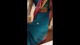Desi India Desi Indian Tamil Hotwife Teases Sugar Daddy in Pink Bra and Saree with Navel Show at Hotel!-7
