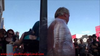 porn clip 13 porno video bdsm selfbondage Folsom Street Fair Public CBT - Lightpost FemDom Ballbusting Humiliation, female domination on femdom porn-1