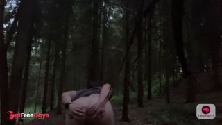 Jogging in forest with vibrating anal plug got me horny. Risky public masturbation.-3