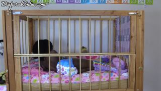DiaperedonlineBunny B Iris Bunny  Iris Mutual Masturbation in Crib-3
