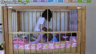 DiaperedonlineBunny B Iris Bunny  Iris Mutual Masturbation in Crib-7