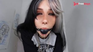 Wolf - girl whines with gag in mouth from orgasm pt.1-3