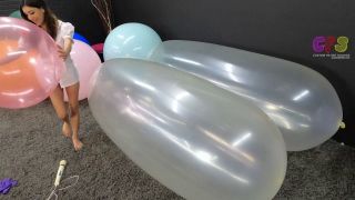 Custom Fetish - Dazz Vibrates Plays with BIG Balloons 2 - Fetish-1