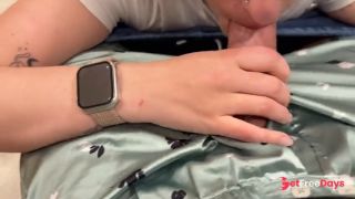 Horny Stepsis Gives Sloppy Kitchen Blowjob sneaky BJ-0