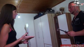 Skinny Dark Haired German Milf With Small Tits Seduces T...-1