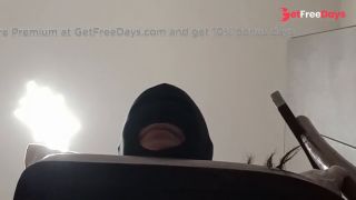 Tied up, blindfolded and ballgagged milf gets fucked in her mouth, pussy and ass-6