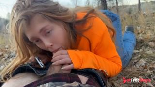 [GetFreeDays.com] Trophy Redhead Sucking Cock in the Woods gingergrip Porn Film January 2023-4