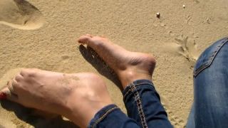 Julia Jordan FOOT PLAY in the SAND - European-6