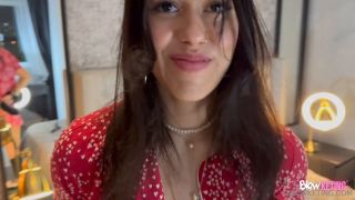 Christmas Blowjob Gift: Natural Latina Teen Deep Throat HD A-1