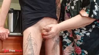 cumming with hot thick cum in my friends mouth which she swallows-3