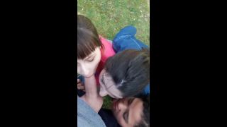 Amateur girls sucking cock in lawn - MILF-5