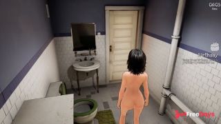 shy girl masturbates in the shower while no one sees. hentai game horror 3d-2