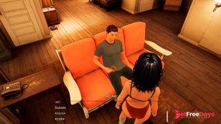 shy girl masturbates in the shower while no one sees. hentai game horror 3d-5