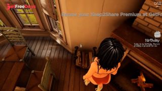 shy girl masturbates in the shower while no one sees. hentai game horror 3d-6