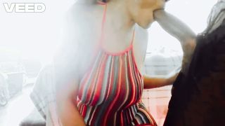 Cock RAINBOW COSPLAY SEE THROUGH DRESS EBONY SUCKING BIG BLACK COCK-6