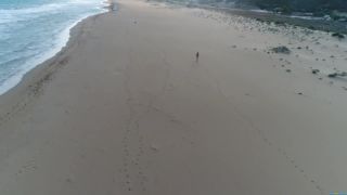 Naked wife in beach-0