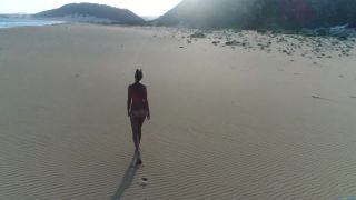 Naked wife in beach-1