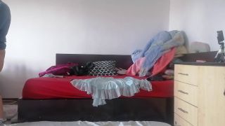 Hot Latina Amateur wife has fun trying on clothes that she cuts herself. Amateur wife dances naked around the house.-2