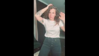 giaisabellaxx H265 2020-01-30 rand new black jeans, white shirt, house music &amp; braless dancing-2