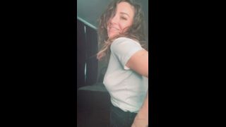 giaisabellaxx H265 2020-01-30 rand new black jeans, white shirt, house music &amp; braless dancing-7