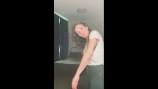 giaisabellaxx H265 2020-01-30 rand new black jeans, white shirt, house music &amp; braless dancing-9