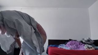 PinkyMadame - Sexy wife does yoga naked. Hairy brunette pussy, big tits, big ass.-5