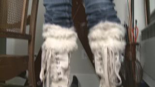 online porn video 35 Shoejob white boots on hardcore porn pregnant anal casting-9