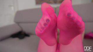 adult xxx clip 19 Pink Pantyhose Beauty - She Loves Playing With Her Shaved Pussy - foot - feet porn husband foot fetish-4