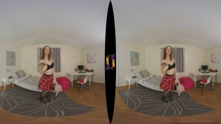 18Yo Redhead Strips Off Naked In Her Teen Bedroom (VR 180 3D-1