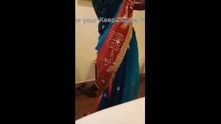 Exotic Cuckold Wife Teases Lover in Pink Bra  Saree Navel Show in Hotel Bliss by HotwifePlayX-6