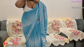 [GetFreeDays.com] Indian bhabhi wearing saree and showing natural boobs Adult Video May 2023-1