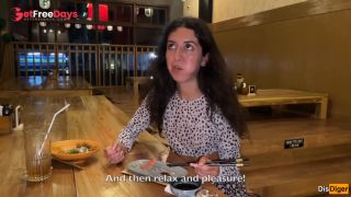 [GetFreeDays.com] I cum on a girls face in Public Sushi Bar and she eats rolls with Cum on her face - Cumwalk Sex Film March 2023-9