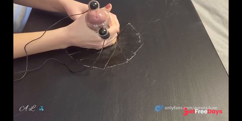 Close-Up Teasing Cock Massage With Vibrator - Massive Cum