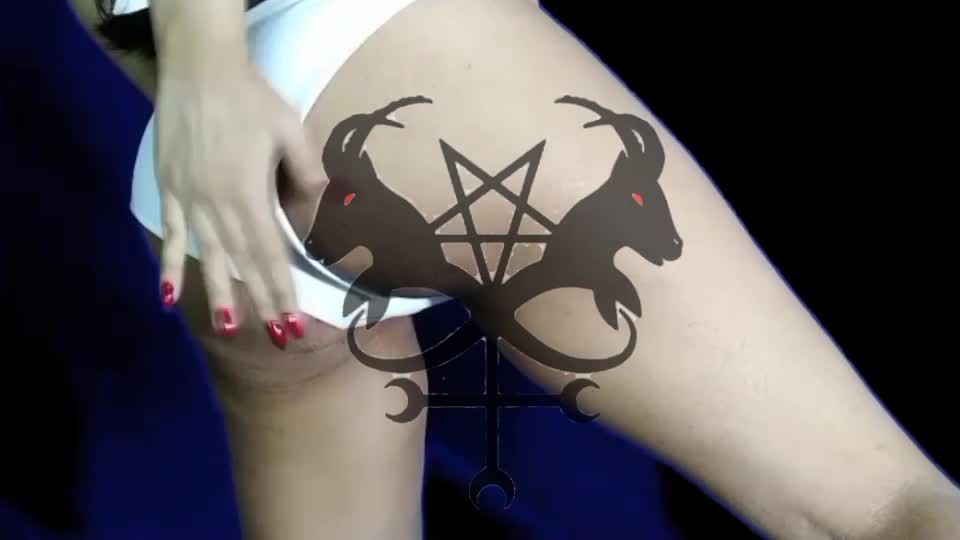 online video 44 Yasmin – Satanic Prayer & JOI – Give In To Satan Completely, sweaty feet fetish on masturbation porn 