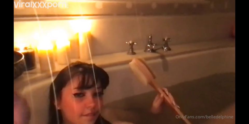 Belle Delphine Teases in Steamy Bath Video Leak  belle delphine pussy Belle Delphine