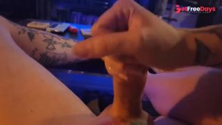 Fast handjob makes multiple cumshots from edging-0