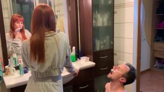 clip 5 Petite Princess FemDom – Redhead Girl Brushes Her Teeth and Spits in Slave s Mouth - femdom - fetish porn mia li femdom-5