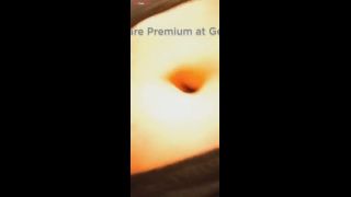 Masturbating in front of a lamp with green light-8