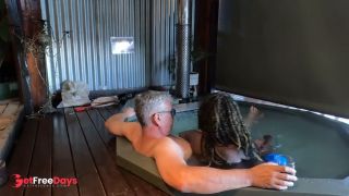 Sexcation Part 6 - Ebony Milf gets her ass eaten and pussy fingered in a hot tub-3