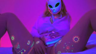 Lily Koti Neon Glow Massive Tits Masked Masturbation-1