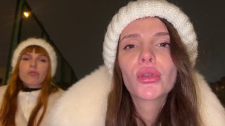 Petite Princess Femdom: Amateur Public Pov Foursome Spitting Humiliation In Winter 1080P - Group femdom-8