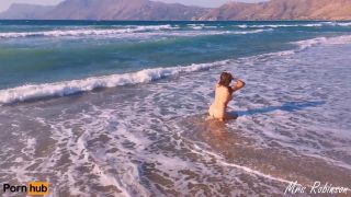 Mrs RobinsonEnjoying herself Totally Naked at a Public Beach-9