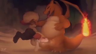 Cumshot Braixen and Charizard  Zonkpunch-3