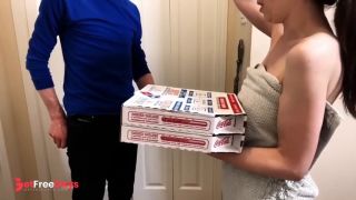 I fucked the pizza delivery guy with no condom he gave me his cum and my husband got 2 watch-4